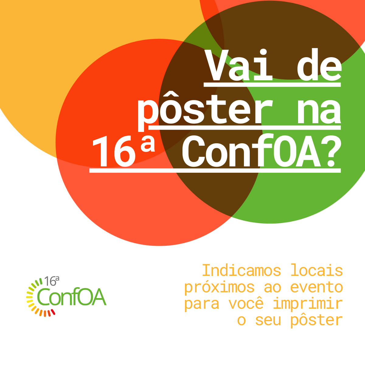 Vai de Póster à ConfOA?!